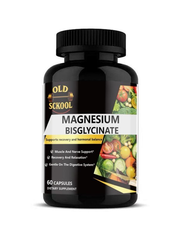 Old Sckool Magnesium Bisglycinate | Gentle Recovery & Hormonal Balance | 60 Capsules