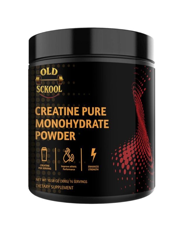 Old Sckool Creatine Pure Monohydrate Powder | Maximize Strength & Performance | 60 Servings