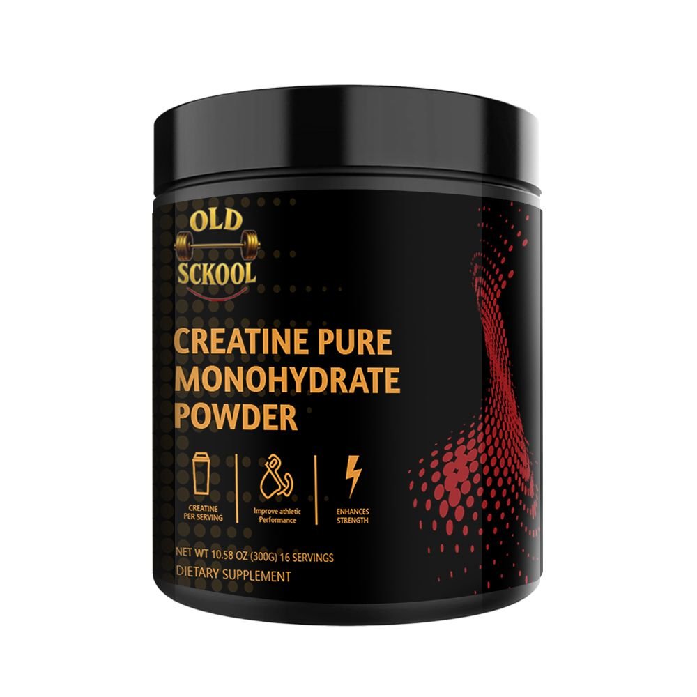 Old Sckool Creatine Pure Monohydrate Powder | Maximize Strength & Performance | 60 Servings