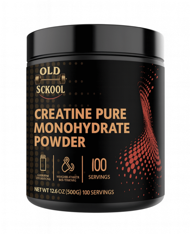 Old Sckool Creatine Pure Monohydrate Powder | Maximize Strength & Performance | 100 Servings