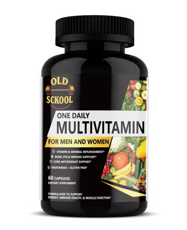 Old Sckool Multivitamin | Support Energy, Immune Health & Muscle Function | 60 Capsules