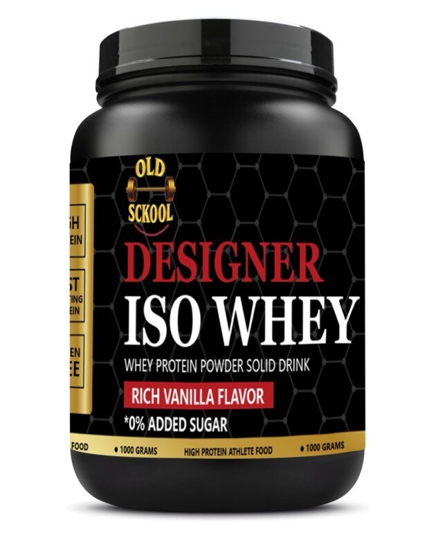 Old Sckool Designer ISO Whey Protein 1000g | Lean Muscle & Fast Recovery | Rich Vanilla