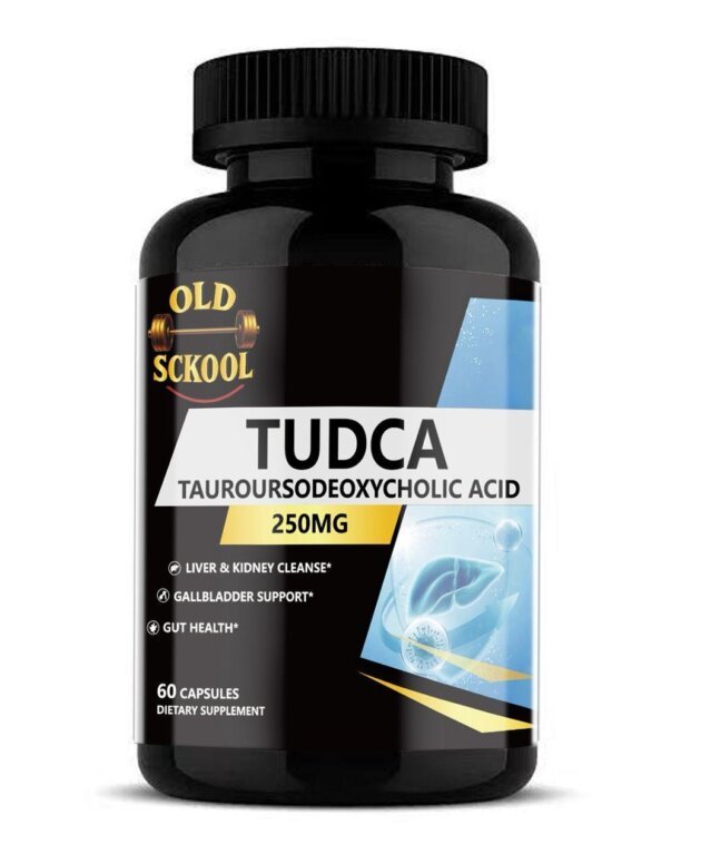 Old Sckool TUDCA 250 mg (Tauroursodeoxycholic Acid) |  Liver & Kidneys Cleanse | 60 Capsules
