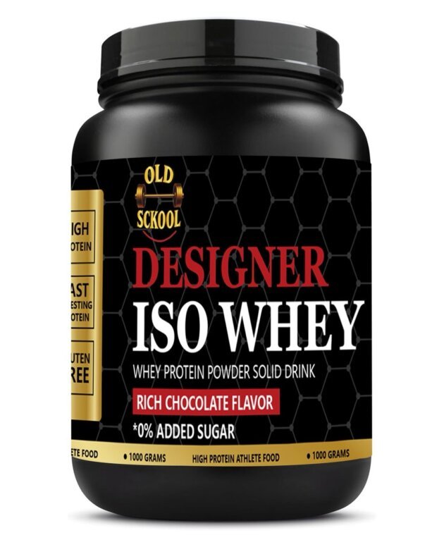 Old Sckool Designer ISO Whey Protein 1000g | Lean Muscle & Fast Recovery | Rich Chocolate