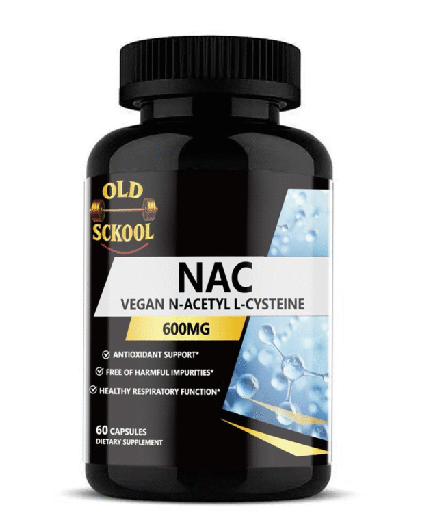 Old Sckool NAC (N-Acetyl L-Cysteine) 600mg | Antioxidant Support | 60 Capsules